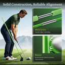 KELOB Golf Alignment Sticks Holder with Angle Adjustment, Detachable Rods with Metal Joints, Golf Swing Training Aid for Putting, Full Swing, Posture Correction, Portable Golf Trainer
