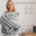 Exclusivo Mezcla Fleece Throw Blanket for Couch,Super Soft and Warm Lightweight Checkered Pattern Blankets for All Seasons, 50x60 Inches, Light Grey