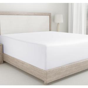 California Design Den King Size Fitted Sheet White, 100% Cotton 400 Thread Count Sateen, Deep Pockets, Durable Fitted Sheet Only (King, White)