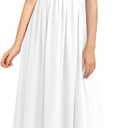HOSIKA Girls Halter Neck Sleeveless Elegant Lace Chiffon A-line Long Flower Girl Dress for Wedding Party 8 Y