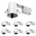 6 Pack 4 Inch Recessed Lighting Housing Remodel,Can Light Housing,IC Rated & Air Tight,E26 Connector,ETL Listed