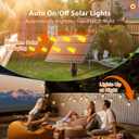 addlon 100FT Solar String Lights Outdoor with Remote, 54 LED Shatterproof Bulbs, USB Charging, 20+ Hour Runtime, Dimmable & Timable, G40 Waterproof Solar Lights for Outside Backyard Patio Garden Decor