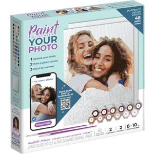 Paintable Pictures | Paint Your Photo by Number: Portraits Edition | Customizable Kit | Printable Canvas | Custom Paint by Number Technology