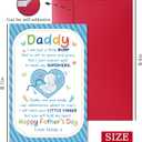 3 x Fathers Day Card for Dad to Be, Sweet Gift from the Bump, First Fathers Day Card Gift for Expecting Daddy, Pregnancy Announcement Keepsake from Unborn Baby
