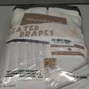 Pinch Pleated Beige White Sheer Curtains 84 Inches Long, Light Filtering Linen Blend Neutral Boho Farmhouse Curtains with Hooks for Living Room/Nursery Window Drapes 84 inch Length 2 Panels Set