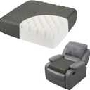 HOMBYS 5" Thick Egg Shaped Foam Recliner Chair Cushion for Elderly, Thicken & Extra Large Seat Cushion Cahir Pad for Couch, Armchair, Wheelchair for Easy to Stand Up & Reduce Hip & Lumbar Pain, Gray