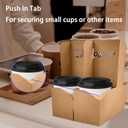 2 x 2 Cup Kraft Drink Carrier with Handles,20 Pack Portable Foldable Drink Carrier for Delivery,Cup Carriers for Hot or Cold Drinks,Coffee Carrier, Food Delivery,Take Out Cup Carriers., Brown (6.9L x 3.2W x 8.9H)