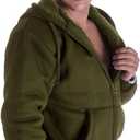 Hoodies for Men Sherpa Lined Zip Up Heavy Weight Fleece Warm Sweatshirts Military Green M (Green, M)