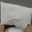 Amazon Basics Down Alternative Bed Pillow, Medium Density for Back and Side Sleepers, Queen - Pack of 2, White, 30 in L x 20 in W