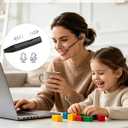 Open Ear Headphones with Mic, Bluetooth 5.1 Headset, USB A&C Dongle, Lightweight Design, ENC Noise Canceling, Mute Button, AptX-LL Wireless Headset for Online Teaching/Meeting/Call Center/Gaming