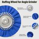 BURMONG 8" Airway Buffing Wheels for 4.5" Angle Grinder, 9PCS Buffer Polisher Wheel for Car, Aluminum Metal Polishing Wheel Pad and Compound Kit for Mirror Finish (5/8" Arbor Hole)