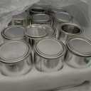 QWORK 8 Pack 1/4 Pint Metal Paint Cans with Lids, Empty Tinplate Paint Containers for DIY Crafts, Paint Storage