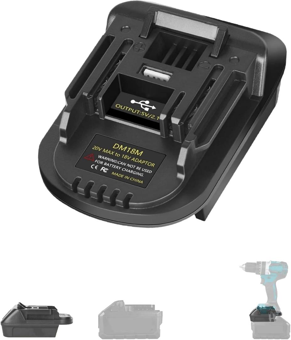 for Milwaukee to for Makita Battery Adapter (for M18 Battery Work for Makita 18V Tool)