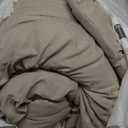 Litanika Oatmeal Comforter King Size, 3 Pieces Lightweight Solid Bedding Comforter Set, All Season Fluffy Bed Set