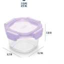 Ello Color Lock Clear Glass Leak-Proof Food Storage Containe