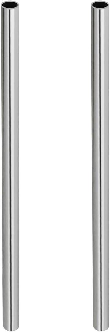 GeilSpace 1/2" 304 Stainless Steel Pipe, 24 inch Length, Heavy Duty Round Metal Weldable Tube, DIY Industrial Metal Tubing (1/2" x 24", 2 PCS)