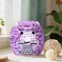 2 x BUNYISCN Funny Positive Crochet Hedgehog Birthday Gifts for Women Men, Emotional Inspirational Crochet Decor Gifts Christmas Stuff Gifts for Her Him Daughter Sister Friend