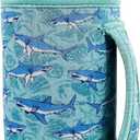 16 oz Cute Printed Sleeve Compatible for Owala Kids FreeSip Neoprene Water Bottle Compatible with Owala 16 Ounces Protective Cover With Handle Designed for Boys Girls Travel SchoolShark