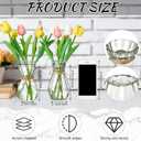 Lallisa 12 Pieces Small Glass Bud Vases for Wedding Centerpieces Clear Mini Hyacinth Bulk Flower Vases with Rope Plant Containers for Wedding Plant Home Table Decorations(Classic Style)