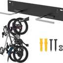 Fat Tire Bike Rack Wall Mount Garage Storage,Fat Tire Bike Storage Rack for Garage,Heavy Duty Fat Tire Bike Wall Mount Hanger Hooks Max 100lbs,Vertical Fat Tire Mountain Bike Rack(Hold 2 Bikes)