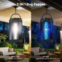 Bug Zapper Outdoor Indoor, 2 in 1 Rechargeable Mosquito Zapper with 8000mAh Battery and LED Light, USB Charging Electric Fly Zapper, Portable Fly Trap Mosquito Killer for Patio Backyard, Garden