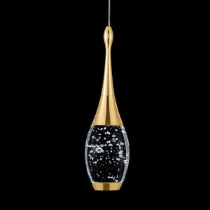CHYING LED Pendant Light Kitchen Island Bubble Crystal Pendant Lighting Gold Mini Hanging Light Fixture for Dining Room Bathroom Bedroom Bar 6000K