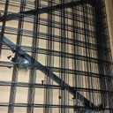 GADFISH Triangular Gridwall Panel Display Stand, Black Triangle Wire Grid Tower with Base and Casters, 24" x 68" Rolling Grid Wall, Panel Stand for Home Organization, Retail, Trade Show, Vendor