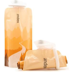 Vapur Flexible, Collapsible Wide Mouth Anti-Bottle with Detachable Carabiner, 23 Ounce, Sierra California Gold, Pack of 1