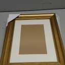 Yaetm 8x10 Picture Frame Matted to 5x7 Set of 4, 1.4 Wide Molding & Rustic Gold Photo Frames 8 x 10 with Tempered Glass, Display on Tabletop & Wall Mounting (4 pack, Gold)