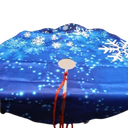 Winter Blue Snowflakes Tree Skirt Home Decoration Large Round Tree Skirt
