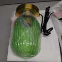 Mid Century Modern Table Lamp, Touch Control & 3 Way Dimmable, Green Ribbed Glass Shade, Small Gold, Vintage Bedside Lamp for Bedroom, Living Room,Office (Bulb Included)