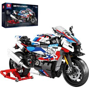 Reobrix Motorcycle 1000 RR Technic Building Set for Adults, 1:8 Scale Model Kit, 949 PCS Collectible Motorcycle Display Model with Stand, Motorbike Gift Idea for Boys and Kids 14+