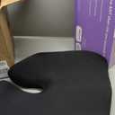 Cushion Lab Patented Pressure Relief Seat Cushion for Long Sitting Hours on Office & Home Chair - Extra-Dense Memory Foam for Soft Support. Car Pad for Hip, Tailbone, Coccyx, Sciatica - Black