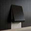 YU LI 3DH Peel and Stick PVC Slat Wall Panel 236"x15.75" Self-Adhesive Thick Faux Black Wood Grain Wallpaper Panel 3D Soundproof Wall Panels for Walls & Ceilings