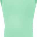 2 x Youth Boy Girls Sleeveless Compression Shirt Kid Athletic Tank Top Quick Dry Basketball Football Undershirt (Green, XL)