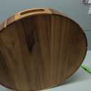 Extra Large Round Serving Tray, 20INCH, Heavy Duty Acacia Wood Trays for Big Ottoman Coffee Table Counter Giant Decorative Organizer Tray, Huge Kitchen Serveware Cheese Board Charcuterie Tray