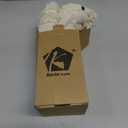 Kevin Textile Christmas Tree Pillow Covers 20x20 Inch Set of 2 Luxury Embroidery Soft Plush Faux Fur Decoration Pillowcases for Couch Sofa Holiday Festivals Winter Xmas Gift, Cream White & White