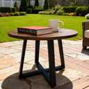 Round Metal Coffee Table Legs,16 Inch Black Iron Dining Table Base Only,Large Circle End Table Legs