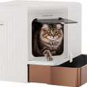 Gradner Pet Cat Litter Box, Odor-Resistant Enclosed Cat Litter Box