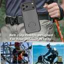 2 x for iPhone 17 Pro Holster Case with Belt Clip & Kickstand, 2-in-1Rugged Bumper Cover Full-Body Military Grade Protection (Black)