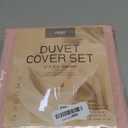 Hearth & Harbor Queen Duvet Cover Set - Queen Soft Prewashed Blush Pink Duvet Cover, 3 Piece Set with Zipper Closure, 1 Duvet Cover 90x90 inches and 2 Pillow Shams