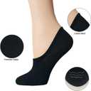 BERING Women's No Show Socks Non-slip Heel Grip Invisible Liner Footies (6 Pairs)