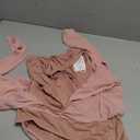 Daydance Women Leotards Long/Short Sleeve Ballet Dance Wear Faux 2 Pieces (Large)