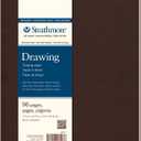 Strathmore Art Journal, Cream Drawing Paper, Brown Softcover, 7.75x9.75 inches, 48 Sheets - Lay Flat Professional Artist Notebook for Ink, Sketching, Drawing