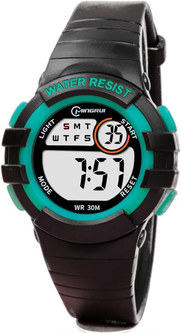 Kids Watch, Boys Watch for 3-15 Year Old Boys, Digital Sport Outdoor Multifunctional Chronograph LED 50 M Waterproof Alarm Calendar for Children with Silicone Band, Kids Gift