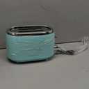 MÜELLERHOME Retro Toaster 2 Slice, 7 Browning Levels, 3 Functions (Reheat, Defrost, Cancel), Stainless Steel Features, Removable Crumb Tray, Under Base Cord Storage, Turquoise