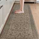 DEXI Kitchen Mats for Floor Cushioned, 23x86 Extra Large Long Runner Rug Non Slip, Waterproof Soft Comfort Standing Padded Anti Fatigue Decorative, Brown