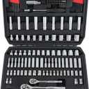 Amazon Basics Mechanic's Tool Socket Set With Case, 123-Piece