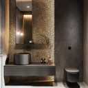 JiffDiff Leopard Print Peel and Stick Wallpaper, Waterproof Removable Self Adhesive Textured Wall Paper, Yellow Unique Funky Cheetah Contact Paper for Bedroom and Bathroom 120"X17.3"(14.4 sq. ft) (Black/Gold)