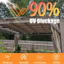 90% 10x30ft Sun Shade Cloth for Outdoor Deck Backyard Patio Garden Pergola Cover Canopy Mocha
